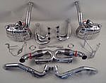 Exhaust System 997 GT3 "Brombacher"  (Sound Version) 200 Cell Sport Cats, Dual 2x90mm Center Exit