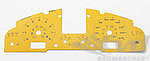 FVD Brombacher Instrument Face Set 955 / 957 Cayenne / S / GTS - Speed Yellow - KPH - Celsius