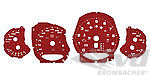 Instrument Face Set 991.1 GT3 - Guards Red - PDK - MPH - With Logo