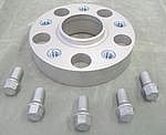 Wheel Spacer Cayenne - 35 mm - Hub Centric - Anodized with Bolts - Silver - Sold Individually