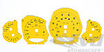 FVD Brombacher Instrument Face Set 991.1 - Racing Yellow - Manual - MPH - 200 MPH