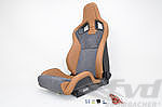 Sportster CS Recaro  leather brown nature/Alcantara anthracite, Seat with Heating, left - Driverseat