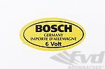 Klebeschild ( Bosch 6 Volt )