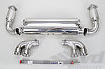 Race Exhaust System 997.1 Turbo - Brombacher - Stainless Steel - Catalytic Bypass - With Tips