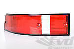 Tail Light Lens  911  / 930  1969-89 - Left - USA - Red Lens with Black Trim