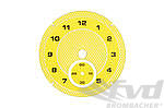Analog Clock Instrument Face Macan - Yellow (Pantone Color 3955) - Diamond Pattern
