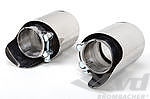 Exhaust Tip Set 991.2 - Brombacher Edition - Polished Stainless - Oval 4.3" - For PSE