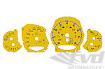 Instrument Face Set 991.2 Turbo S - Racing Yellow - PDK - KPH - Celsius - With Logo
