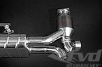 Valved Sport Exhaust System 991.1 / 991.2 Turbo / S - Capristo - 200 Cell Cats - For OEM Tips