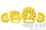 FVD Brombacher Instrument Face Set 991.1 - Racing Yellow - PDK- KPH - 330 KPH