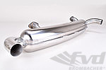 Muffler 911 2.7 L  8/1973-7/1975 - Street - Stainless Steel - 2 in x 2 out - Ø 70 mm (2 3/4") Tips