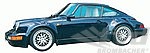 Front Bumper 911 F / G Model 1965-89 - 964 Wide Body / 965 Turbo Reproduction - GRP