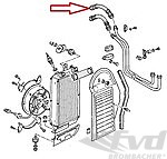 Oil Hose 911 / 930  1980-89 - Oil Cooler to Thermostat Oil Pipes - Short
