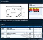 Racing Brake Pad Set - PAGID - RST3 - RED - Rear - 8006 RST3 - 19 mm