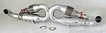End Muffler "M&M" RACE 996 3,4L with 100 cell sport catalytics for OEM Headers