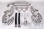Exhaust System 964 - Custom - 100 Cell - 1 Outlet / 2 Bung - With Heat - Tip W/O Logo + W/O Polish