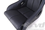 Jeu sièges copie RS 964/993 cuir noir/assise et intérieur dosseret cuir noir, avec consoles