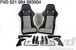 RS Replica Seat Set 964 / 993 - Pepita Inserts - Includes Adapters+ Sliders