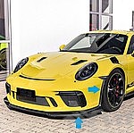 TechArt Front Spoiler with Wheel Arch Extension Set 991.2 GT3 RS - Visible Carbon - Glossy Finish