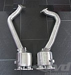Resonated Over Axle Pipes 718 Cayman GTS / Spyder - 4.0 L - For OE Muffler + Headers