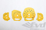 Instrument Face Set 991.2 GT3 - Custom - Racing Yellow - Manual - MPH