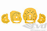 Instrument Face Set 991.2 GT2 RS - Racing Yellow - PDK - 250 MPH - OEM Dark Marks / RPM - With Logo