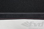 Floor Mat Set 944 - Black Tufted Velour - Red Edging - Red Stitching - FVD Brombacher Logo