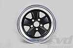 Classic-Design Wheel - 9x17 ET15 Black + Polished Lip