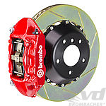 Sport Brake System - REAR - BREMBO GT - 4 Piston - Slotted - 345x28mm - Check for PCCB - Caliper Red