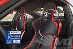 RECARO PODIUM CF, cushion pads Black Alcantara/Red Leather - Size M( FIA and European TUV) Driversid