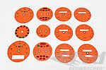 FVD Brombacher Instrument Face Set 964 / 965 3.3L / 993 - Pure Orange - Rest of World (RoW) Design
