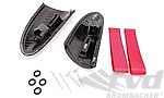 RS Door Strap Conversion Set - Nylon RED - Carbon Fiber - 997 Coupe / 987 Boxster/Cayman