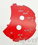 Zifferblattsatz Indisch Rot 991.2 GT3 Schalter mp/h mit orangener Strichelung - OE-Design