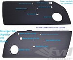 RS Inner Door Panel Conversion Set - Matte Carbon - Manual Windows + Speakers - Without Hardware