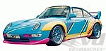 Narrow Body Side Skirt Set 993 - RSR Style - GRP - With Right Side Splash Panel Cutout