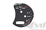 Gauge face fuel tank black  Boxster/996/Turbo/GT2 (with BC) US