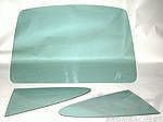 Rear & Quarter Polycarbonate Lightweight Window Set 964 / 993 Coupe - 3 mm - Green - For OEM Seals