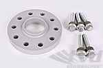 Wheel Spacer - 23 mm - Hub Centric - Anodized with Bolts - Silver - Sold Individually