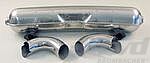 Muffler 911  1975-89 - Sport - Stainless Steel - 2 in x 2 out - Weld On Ø 84 mm (3.3") Tips