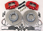 Kit freins AV sport "Big Red" (4 Pistons) Ø322x32mm