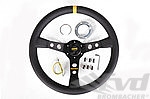 MOMO Steering Wheel - Mod 07 - Black Leather - 350 mm - 6 x 70 mm Bolt Pattern