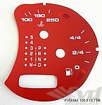 gauge face fuel tank   red  Boxster/996/Turbo/GT2  w/o BC   fahrenheit Tiptronic
