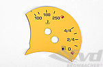 gauge face fuel tank  yellow   Boxster/996 (without BC) US