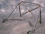 Roll Bar 993 - Aluminum - Rennsport Coupe - Without Sunroof - Bolt-in - X Diagonal and Tunnel Suppot