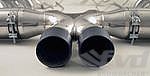 Exhaust System 997 GT3 3.8L with Valves, 200 Cell Sport Cats, 2 x 80mm (stock size) Black Tips