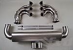 90 mm Race Exhaust System - 997 GT3 4.0 "M&M" Cat Bypass, Stainless Steel, Tips 2x90mm
