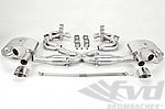 Sport Exhaust System 993 - Brombacher Edition - With Heat - 100 Cell Cats - Stainless Steel