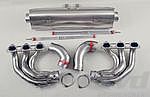 90 mm Sport Exhaust System - 997 GT3 4.0 "M&M" Cat Bypass, Stainless Steel, Tips 2x90mm