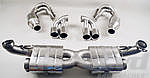 Exhaust System without Valves, 911 3.8L  2012+ (991) "Brombacher" 200 Cell "HD" Cats,Tips 4x90mm