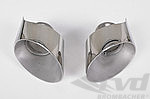 Sport Exhaust Tip Set 993 Narrow Body - Angle Cut Design - Polished Stainless Steel - 4.7"W x 3.3"H